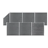 Image de Schuttingset 6 vierkant en 1 schuin 1138x186 cm HKC grijs3053238