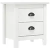 Image de Table de chevet Hill Blanc 46x35x49,5 cm Bois de pin solide