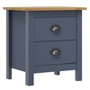 Image de Table de chevet Hill Gris 46x35x49,5 cm Bois de pin solide