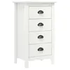 Image de Buffet Hill Blanc 46x35x80 cm Bois de pin solide