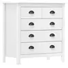 Image de Buffet Hill Blanc 79x40x80 cm Bois de pin solide