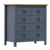 Image de Buffet Hill Gris 79x40x80 cm Bois de pin solide