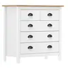 Image de Buffet Hill Blanc 79x40x80 cm Bois de pin solide