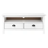 Image de meuble tv hill bois 110x40x47 bois, blanc bois, blanc