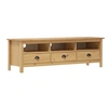 Image de Meuble TV Hill Range Marron miel 158x40x47cm Bois de pin solide