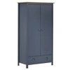 Image de Garde-robe à 2 portes Hill Gris 89x50x170cm Bois de pin solide288949