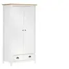 Image de Garde robe à 2 portes Hill Blanc 89x50x170cm Bois de pin solide