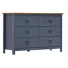 Image de Buffet Hill Gris 125x40x80 cm Bois de pin solide