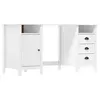 Image de Bureau Hill Blanc 150x50x74 cm Bois de pin solide