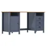 Image de Bureau Hill Gris 150x50x74 cm Bois de pin solide