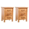 Image de Tables de chevet 2 pcs 40x30x54 cm Bois de chêne massif