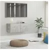 Image de Meuble TV Gris béton 80x30x30 cm Bois d'ingénierie