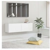 Image de Meuble TV Blanc 100x30x30 cm Bois d'ingénierie