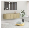 Image de Meuble TV Chêne sonoma 100x30x30 cm Bois d'ingénierie