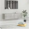 Image de Meuble TV Gris béton 120x30x30 cm Bois d'ingénierie
