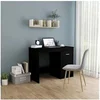 Image de Bureau Noir 100x50x76 cm Bois d'ingénierie