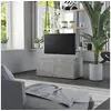 Image de Meuble TV Gris béton 80x34x36 cm Bois d ingénierie