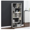 Image de Bibliothèque Gris béton 67x24x161 cm Bois d ingénierie