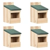 Image de Vogelhuisjes 4 st 12x16x20 cm vurenhout47246