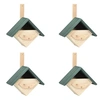 Image de Nichoirs 4 pcs 24x16x30 cm Bois de sapin