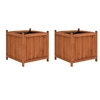 Image de Jardinières surélevées 2 pcs 50x50x50 cm Bois de sapin