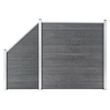 Image de Schuttingset 1 vierkant en 1 schuin 273x186 cm HKC grijs3054431