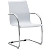 Image de Chaise de bureau cantilever Blanc Similicuir