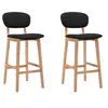 Image de Barkrukken 2 st stof zwart289373
