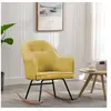 Image de Chaise à bascule Jaune moutarde Velours