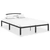 Image de Cadre de lit sans matelas noir métal 120x200 cm