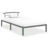 Image de Cadre de lit sans matelas gris mï¿½tal 90x200 cm