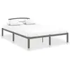 Image de Cadre de lit sans matelas gris métal 160x200 cm