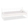 Image de Cadre de lit de jour sans matelas blanc métal 90x200 cm
