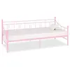 Image de Cadre de lit de repos sans matelas rose métal 90x200 cm