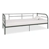 Image de Cadre de lit de repos sans matelas gris métal 90x200 cm