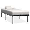 Image de Cadre de lit sans matelas noir métal 90x200 cm