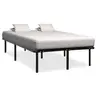 Image de Cadre de lit sans matelas noir métal 120x200 cm