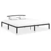 Image de Cadre de lit sans matelas noir métal 200x200 cm