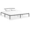 Image de Cadre de lit sans matelas gris métal 200x200 cm