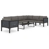 Image de Salon de jardin modulable resine tressee gris 8 pieces 68 x 264 x 64 7 personnes