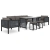 Image de Salon de jardin 8 pcs avec coussins Résine tressée Anthracite