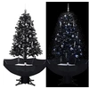 Image de Arbre de Noël neigeux avec base de parapluie Noir 170 cm PVC