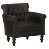 Image de Fauteuil Noir Cuir de chèvre véritable