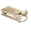 Image de Traîneau de Décoration en Bois avec 25 LEDs, Blanc Chaud, 31,5x14,5x10,5 cm,