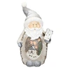 Image de Père Noël Déco Figure de Noël avec Eclairage LED, 52 cm, Blanc Chaud, Chapeau