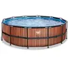 Image de Piscine avec pompe filtrante enfant Exit Toys Wood 450 x 122 cm Marron TU 30.22.15.10