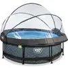 Image de Piscine avec pompe filtrante et dôme enfant Exit Toys Stone 244 x 76 cm Gris TU 30.32.08.00