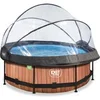 Image de Piscine avec pompe filtrante à sable et dôme enfant Exit Toys Wood 244 x 76 cm Marron TU 30.32.08.10
