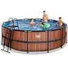 Image de Piscine avec pompe filtrante enfant Exit Toys Wood 427 x 122 cm Marron TU 30.22.14.10