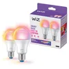 Image de WiZ Ampoule LED Connectée, Couleur, Ampoule E27, équivalent 60W, détecteur de mouvement, Connexion Wi-Fi, Contrôle possible par la Voix, App, Alexa, Google Assistant et Apple HomeKit, Pack de 2 en occasion ou reconditionné